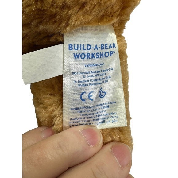 Build A Bear Lil Pup Brown/Tan Eye Patch Floppy Ear Dog Stuffed Animal 15" Plush - Picture 5 of 5